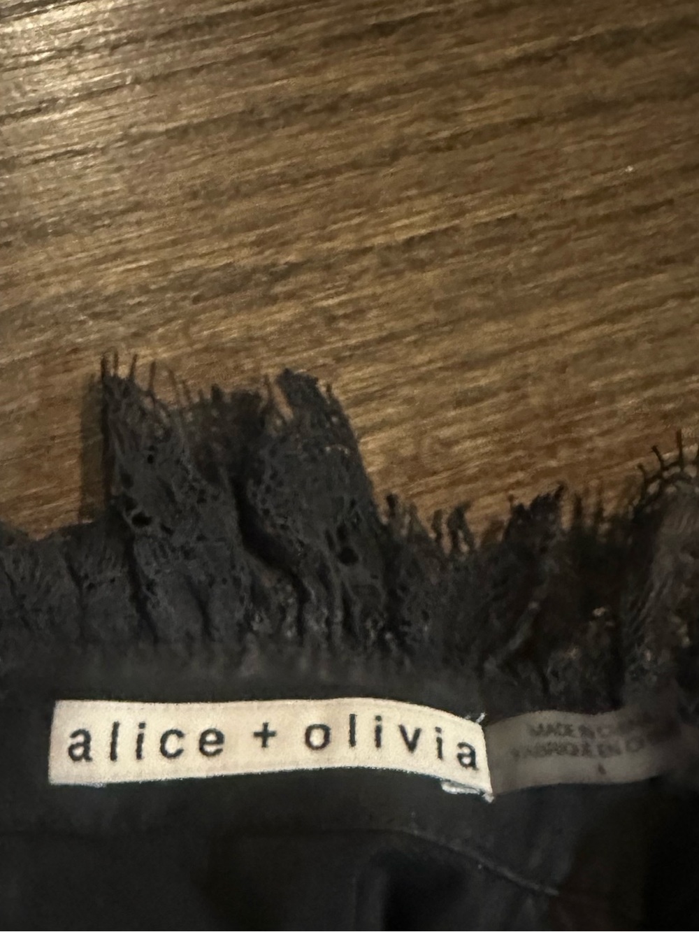 Alice + Olivia Black Faux Leather and Lace Belted Dress. Size 4. Worn Once! - Picture 8 of 10
